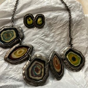 Necklace with matching earrings